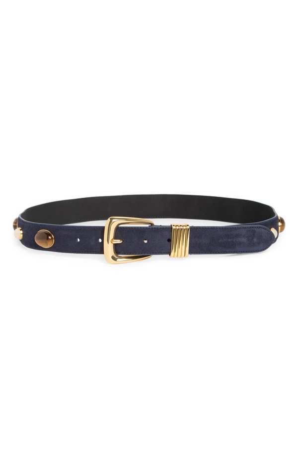 ヴェロニカ ベアード レディース 付属物 三尺帯 スエードクロス Veronica Beard Arch Stonembellished Suede Belt Navy 米国海軍
