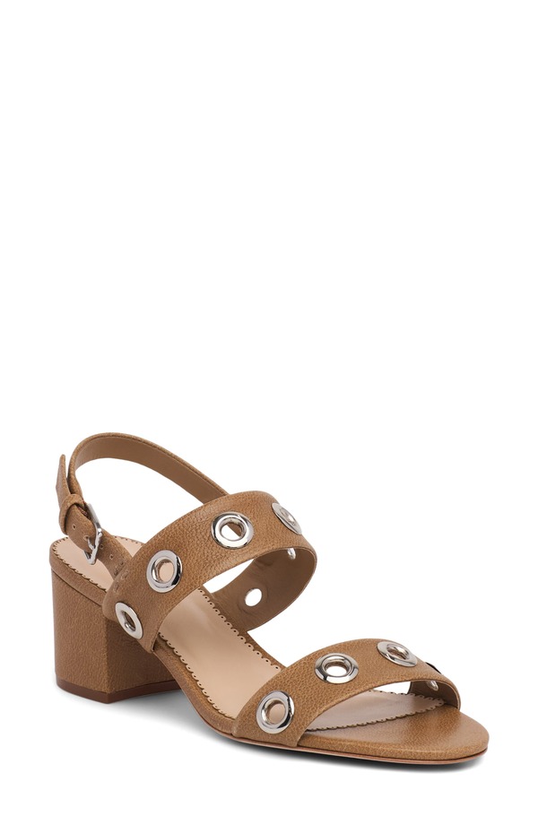 サンク セプト レディース シューズ 踵 サンダル Cinq Sept Gemma Grommet Slingback Sandal Brown Sugar 赤銅色