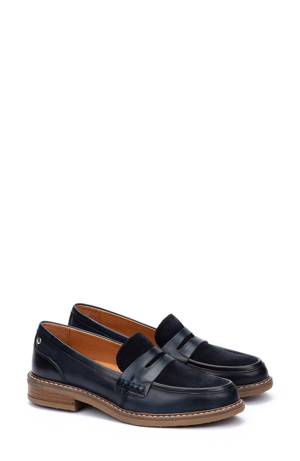ピコリーノス レディース シューズ スリッポン・ローファー PIKOLINOS Aldaya Penny Loafer Blue ブルー|ReVida 店
