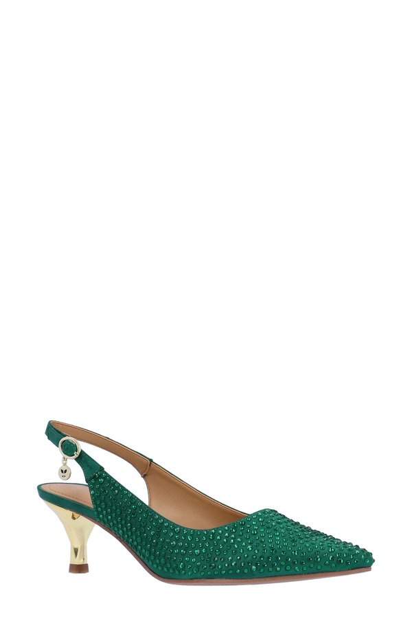 ジェイレニー レディース シューズ パンプス J. Rene Ferryanne Pointed Toe Slingback Pump Emerald エメラルド