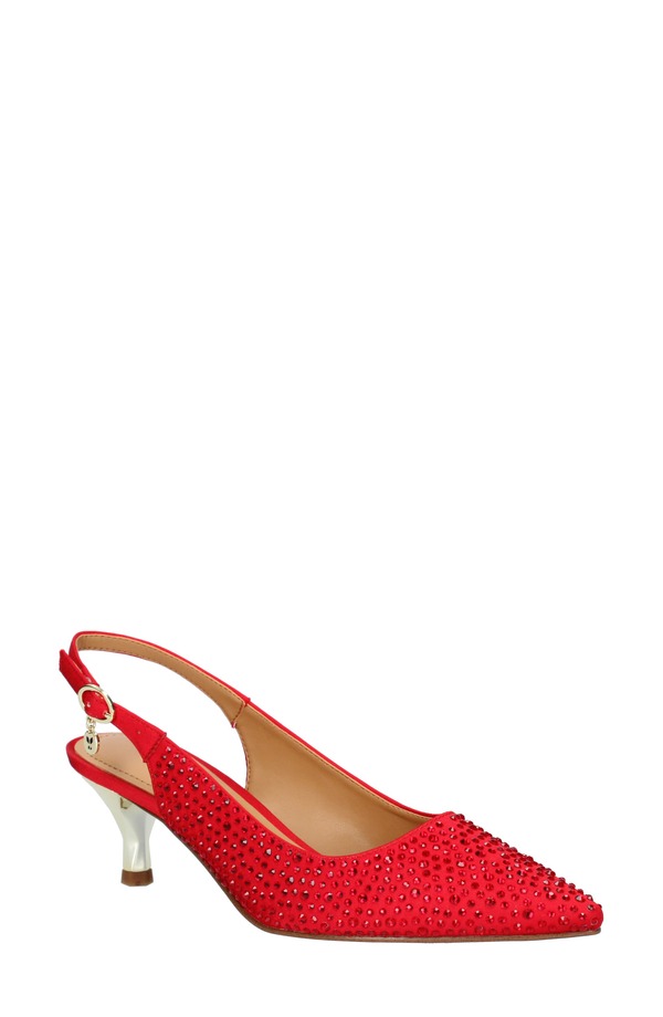 ジェイレニー レディース シューズ パンプス J. Rene Ferryanne Pointed Toe Slingback Pump Red 赤いこと
