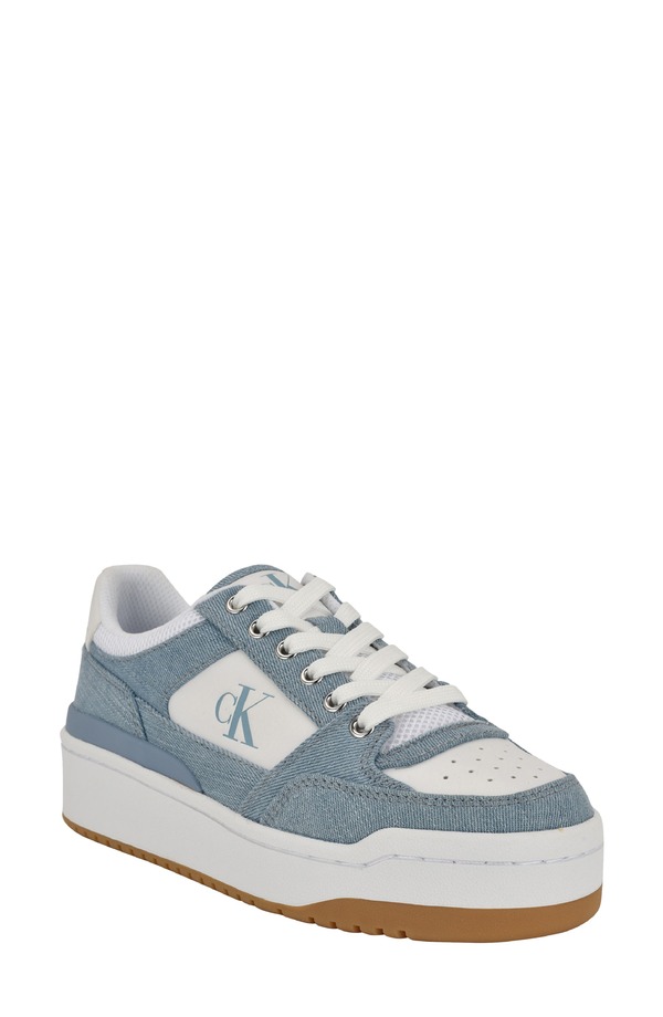 カルバンクライン レディース シューズ スニーカー プラットホーム Calvin Klein Alondra Platform Sneaker Medium Blue 青み