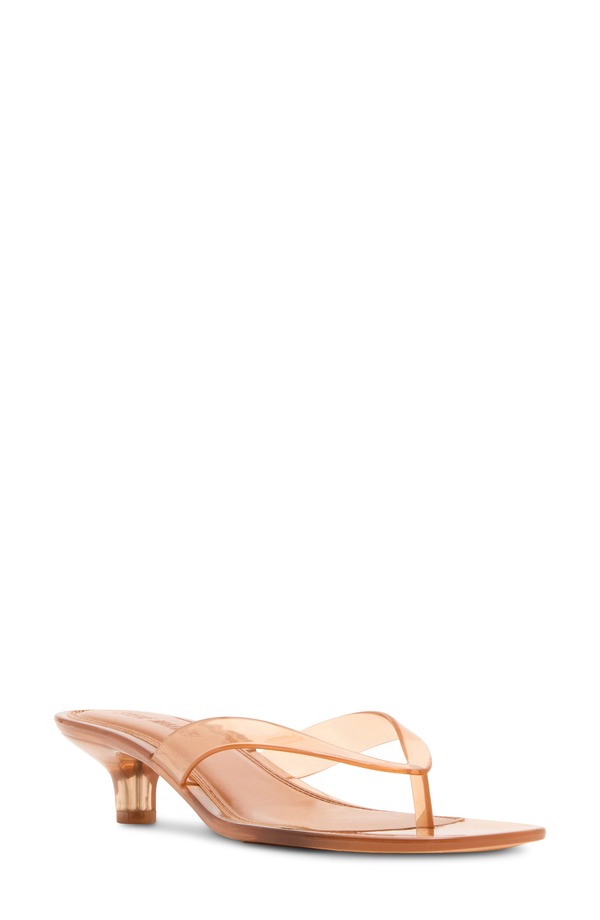 スティーブ マデン レディース シューズ サンダル 踵 Steve Madden Tracie Kitten Heel Flip Flop Tan タン