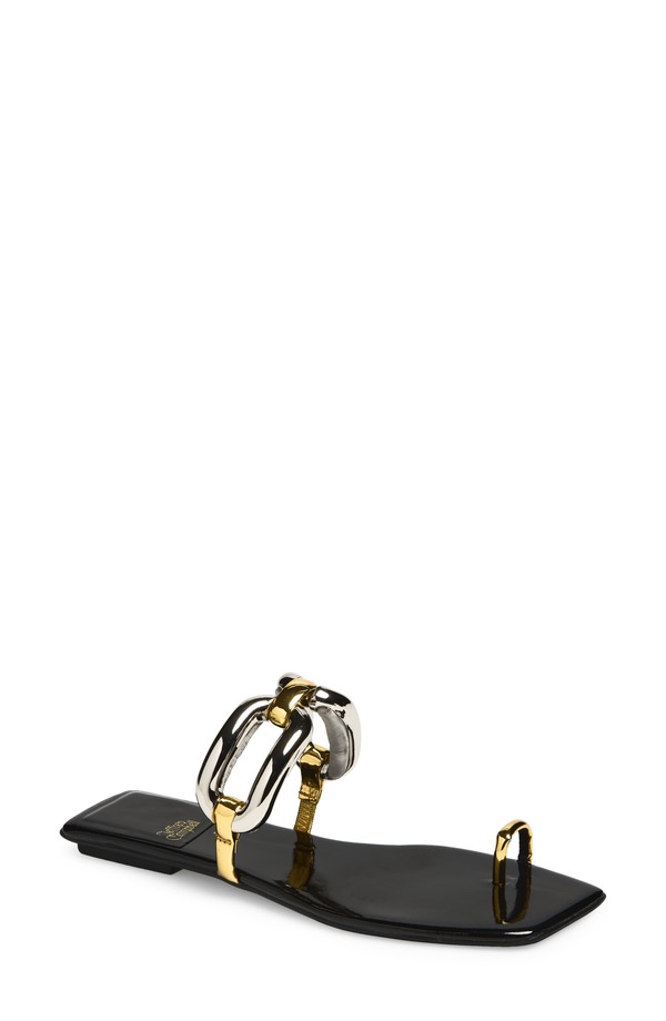 ジェフリー キャンベル レディース シューズ サンダル Jeffrey Campbell Guilded-2 Toe Loop Sandal Black Patent Combo ブラック｜ReVida 店