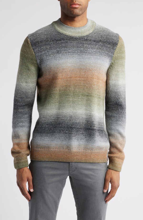 ブラックス メンズ トップス Tシャツ クルーネック ウール ニット Brax Buddy Crewneck Long Sleeve Knit Virgin Wool Blend T-Shirt Salvia｜ReVida 店