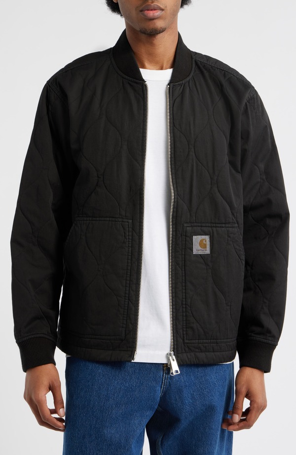 カーハート メンズ アウター ジャケット・ブルゾン キルティング コート Carhartt Work In Progress Kylan Onion Quilted Liner Coat Black ブラック