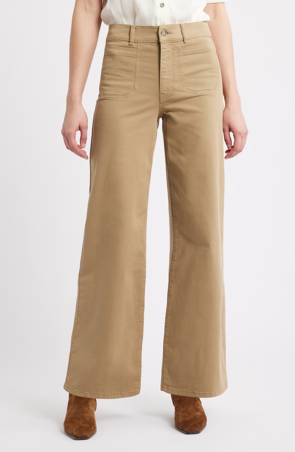 フレーム レディース ボトムス デニムパンツ ジーンズ FRAME Le Slimodernist Pocket Palazzo Jeans Khaki カーキ