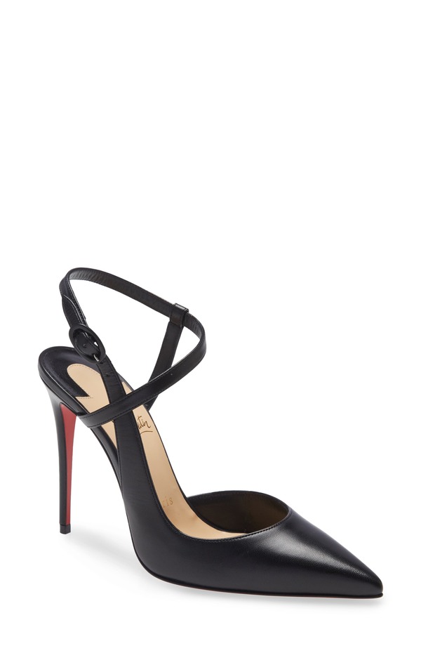 クリスチャン・ルブタン レディース シューズ パンプス アンクル Christian Louboutin Jenlove Ankle Strapointed Toe Pump Bk01 Black 黒いこと