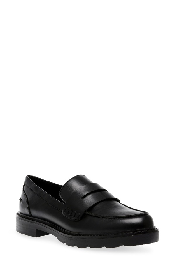 アンクライン レディース シューズ スリッポン・ローファー Anne Klein Emmylou Penny Loafer Black Smooth ブラック｜ReVida 店