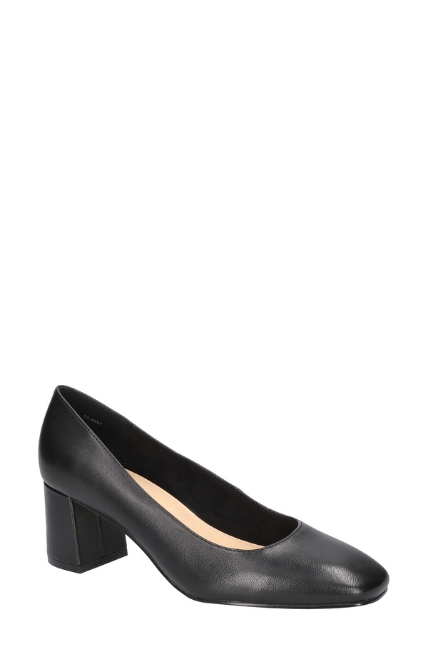 ベラヴィータ レディース シューズ パンプス Bella Vita Jillian Square Toe Pump Black Leather ブラック｜ReVida 店