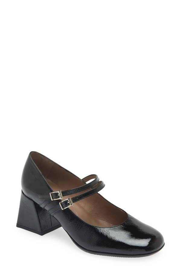 ワンダーズ レディース シューズ パンプス Wonders Mary Jane Pump Black Patent Leather 黒いこと