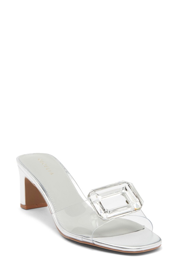 セシリア ニューヨーク レディース シューズ サンダル Cecelia New York Park Avenue Jewel Detail Sandal Silver シルバー｜ReVida 店