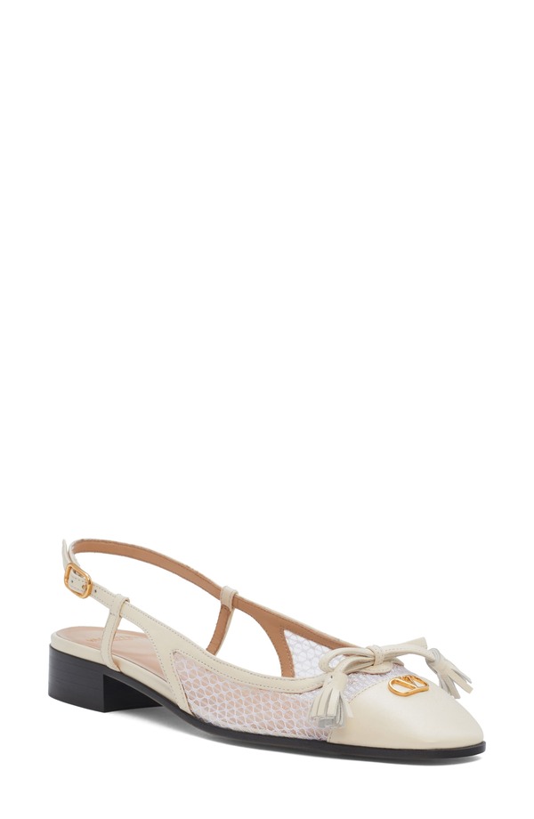 ヴァレンティノ レディース シューズ パンプス Valentino Garavani Valet Du Roi Slingback Ballet Flat Ivory 象牙色