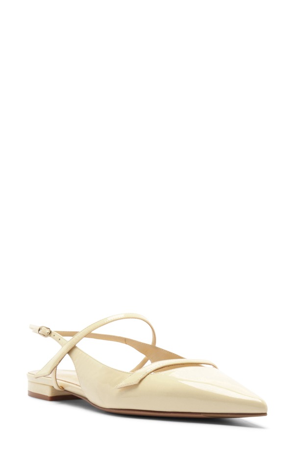アレクサンドラ禽鳥マン レディース シューズ パンプス Alexandre Birman Tita Pointed Toe Slingback Flat Creamy
