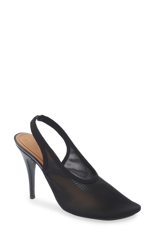 ステラマッカートニー レディース シューズ パンプス メッシュ Stella McCartney Stretch Mesh Slingback Pump Black 黒いこと