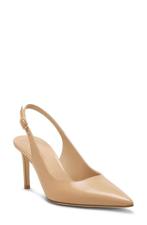 スチュアート ワイツマン レディース シューズ パンプス Stuart Weitzman Stuart Power 75 Pointed Toe Slingback Pump Adobeige ベージュ