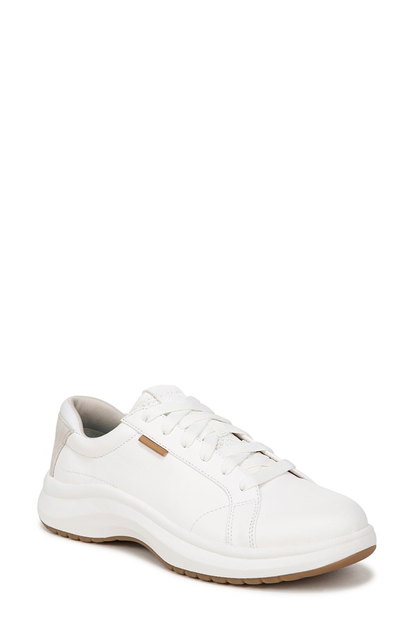 ドクター・ショール レディース シューズ スニーカー レザー Dr. Scholl's Feel Good Plantar Fasciitis Leather Sneaker (Women) - Wide Width Available White ホワイト｜ReVida 店