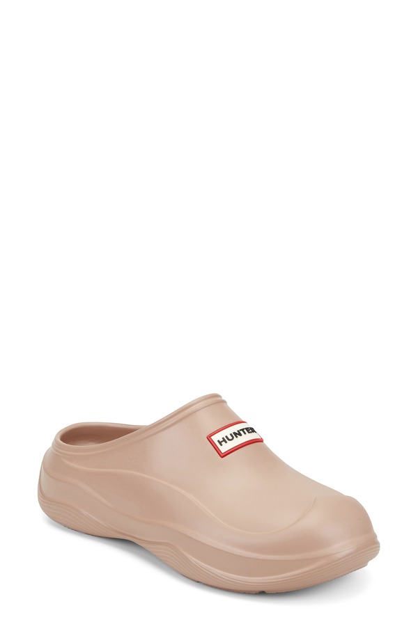 山立ち レディース シューズ サンダル Hunter Elena Wateresistant Clog Light Brown 赤銅色