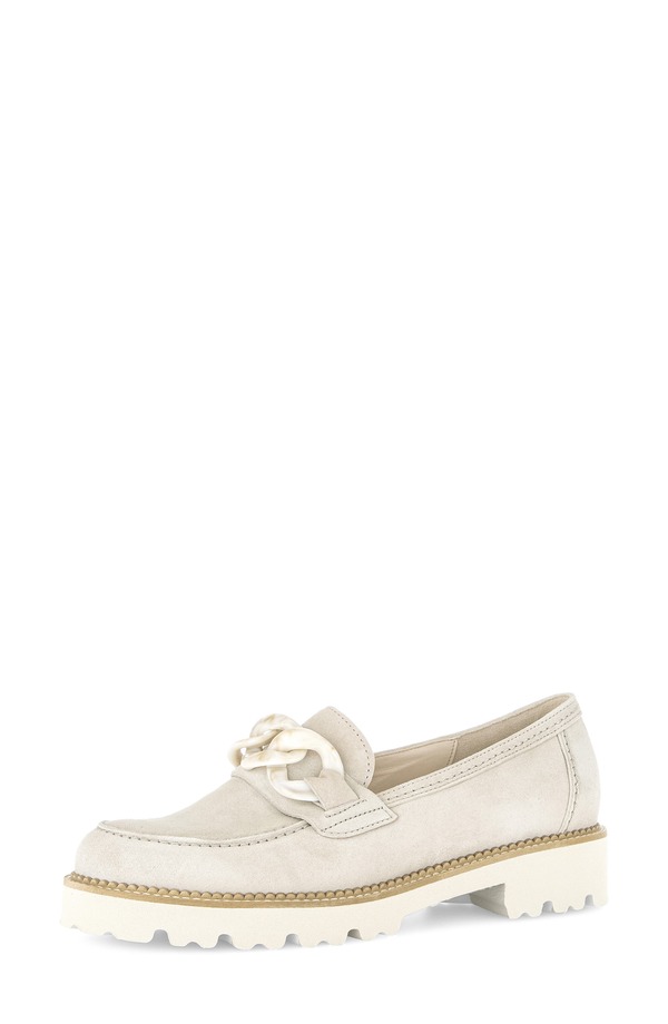 ガどんぶり鉢 レディース シューズ スリッポン・ローファー プラットホーム Gabor Platform Chain Loafer Linen