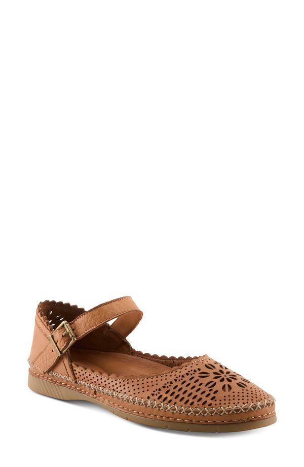 三春足つき レディース シューズ パンプス Spring Step Zabelle Mary Jane Flat Camel 駱駝