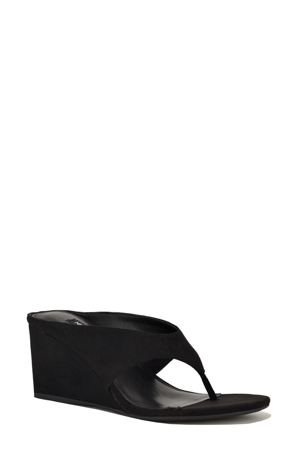 ナインウェスト レディース シューズ 踵 サンダル Nine West Jadde Wedge Sandal Black 黒いこと