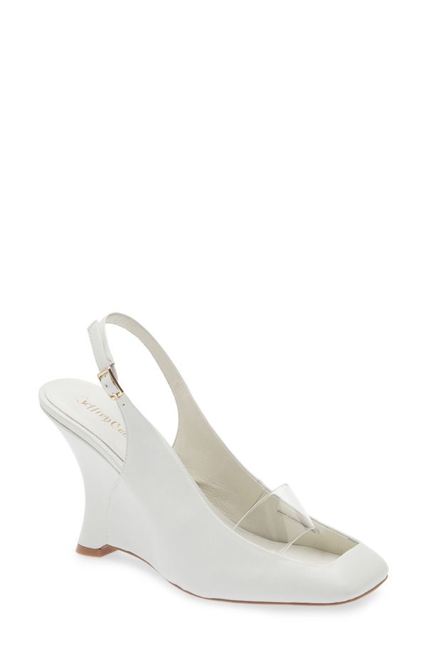 ジェフリー キャンベル レディース シューズ パンプス Jeffrey Campbell Nebulislingback Wedge Pump Ivory 象牙色