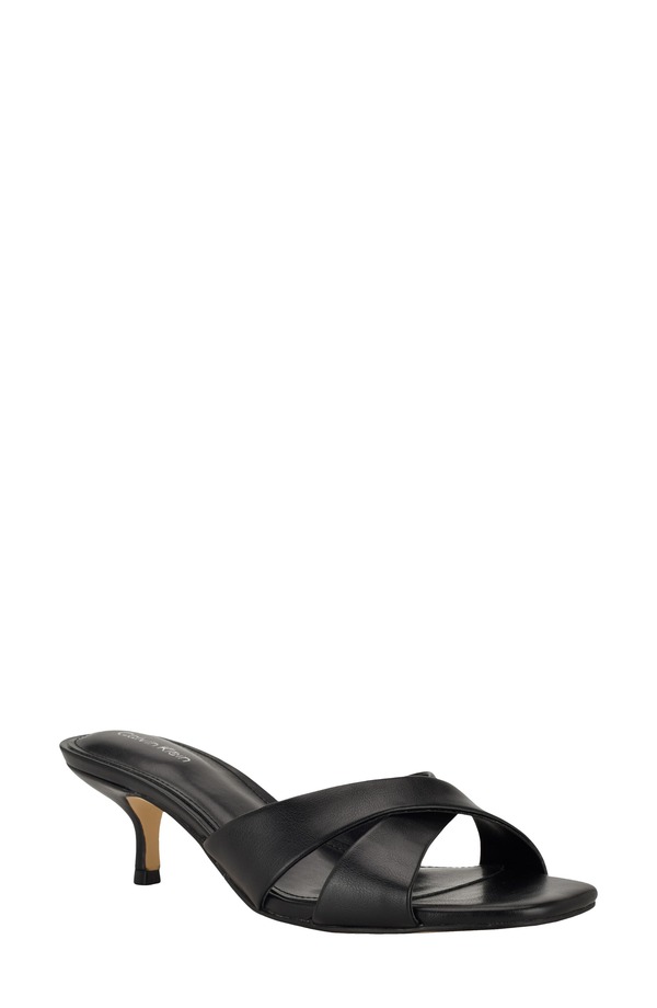 カルバンクライン レディース シューズ 踵 サンダル Calvin Klein Skylor Slide Sandal Black 黒いこと