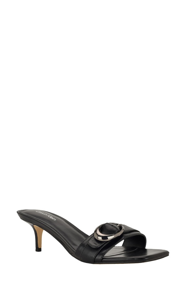 カルバンクライン レディース シューズ 踵 サンダル Calvin Kleineveena Kitten Heel Sandal Black 黒いこと