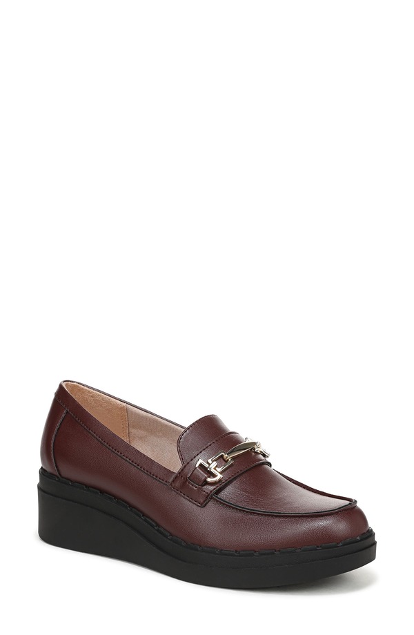 ライフストライド レディース シューズ スリッポン・ローファー プラットホーム LifeStride Dolce Platform Wedge Bit Loafer California Wine Red 赤いこと