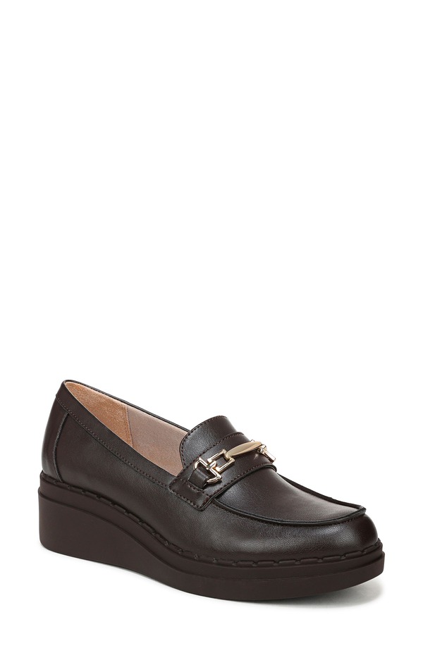 ライフストライド レディース シューズ スリッポン・ローファー プラットホーム LifeStride Dolce Platform Wedge Bit Loafer Dark Chocolate 黒茶