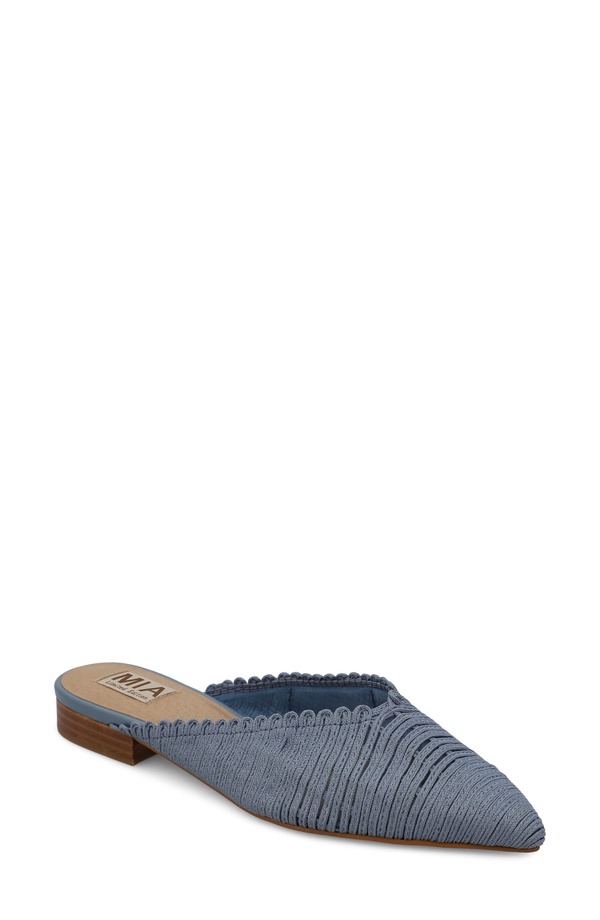 ミアリミテッドエディション レディース シューズ サンダル MIA Limitedition Abia Pointed Toe Mule Denim ジーンズ サンダル-レディース靴-コンフォートサンダル