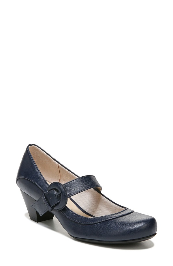 ライフストライド レディース シューズ 踵 LifeStride Rozz Mary Jane Pump - Wide Width Available Navy 米国海軍