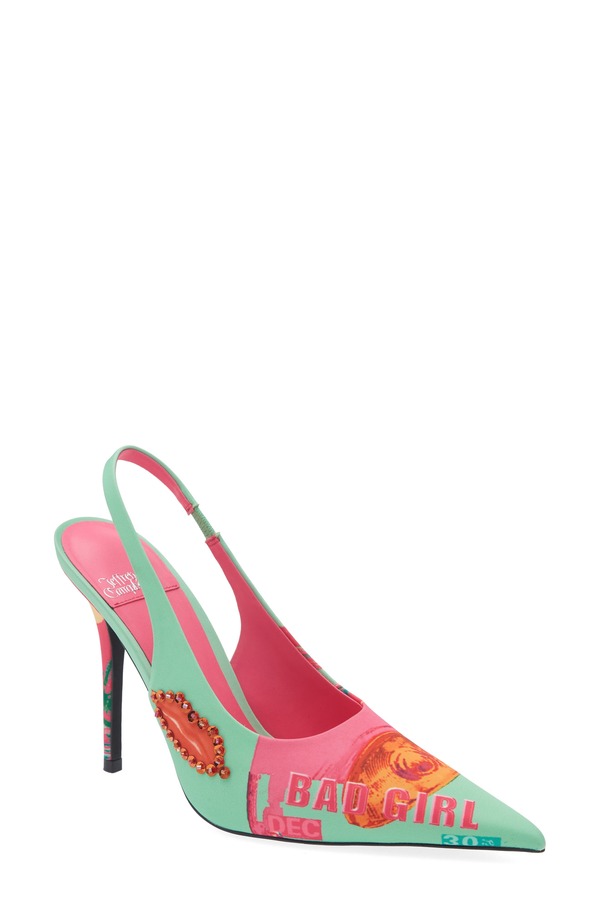ジェフリー キャンベル レディース シューズ パンプス Jeffrey Campbell Surpasslingback Pointed Toe Pump Green Bad Girl Combo 緑であること