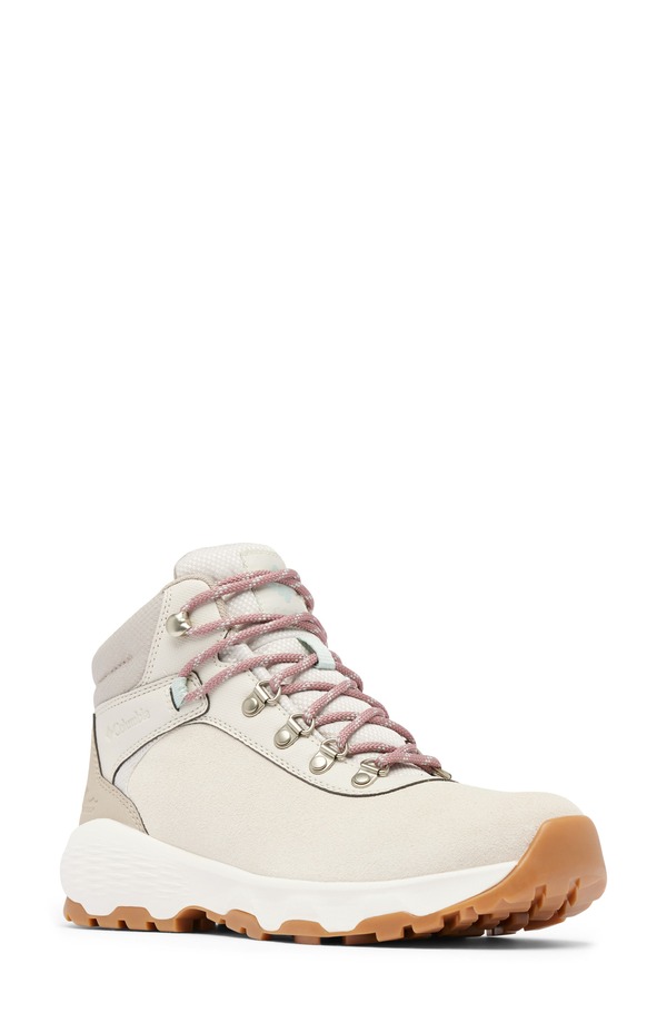 コロンビア レディース シューズ ブーツ・レインブーツ Columbia Newton Wander Waterproof Hiking Boot Cloud Grey/ Cool Green 薄墨色