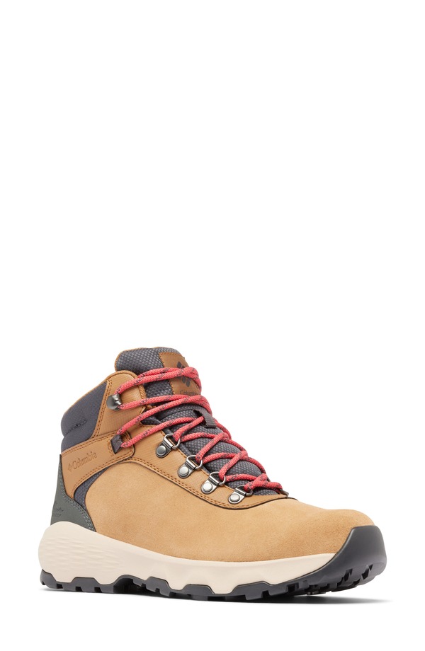 コロンビア レディース シューズ ブーツ・レインブーツ Columbia Newton Wander Waterproof Hiking Boot Elk/ Sunset Red 赤いこと
