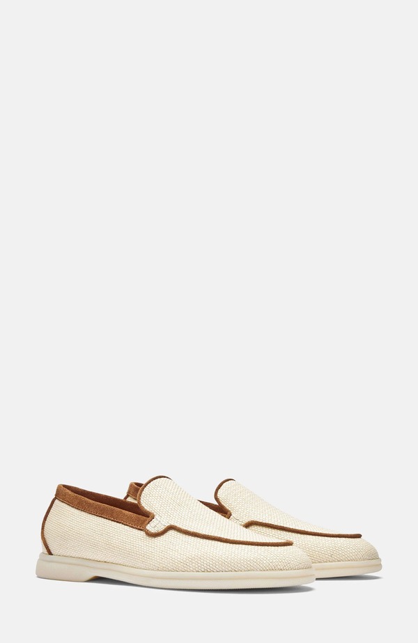 スカロッソ レディース シューズ スリッポン・ローファー SCAROSSO Ludovica Loafers Beige - Straw ベージュ