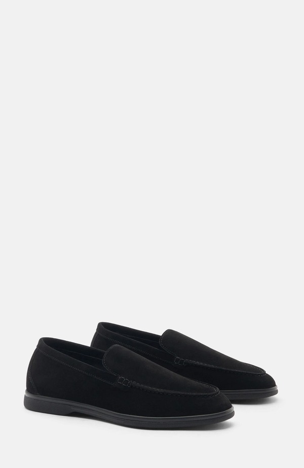 スカロッソ レディース シューズ スリッポン・ローファー SCAROSSO Ludovica Loafers Black - Suede 黒いこと
