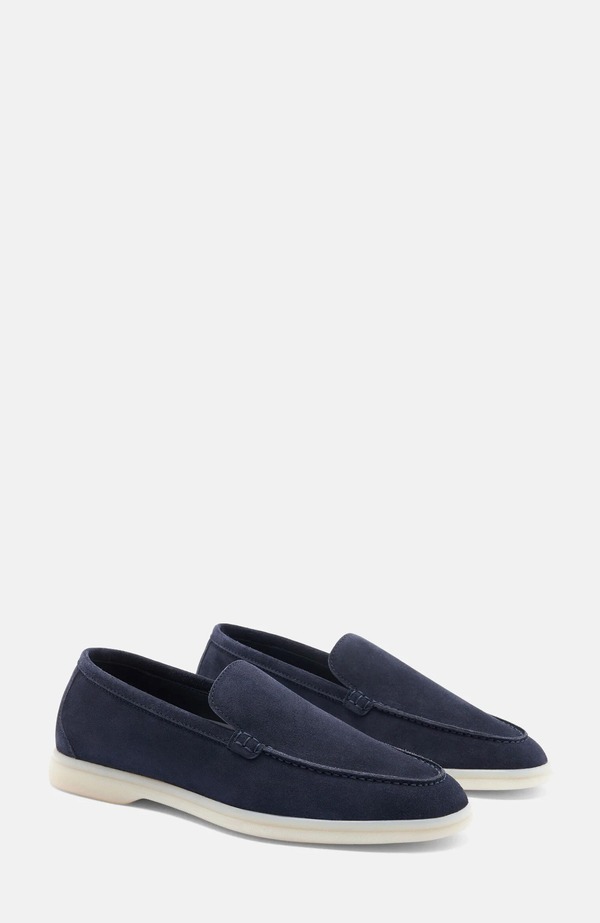 スカロッソ レディース シューズ スリッポン・ローファー SCAROSSO Ludovica Loafers Blue - Suede 青色