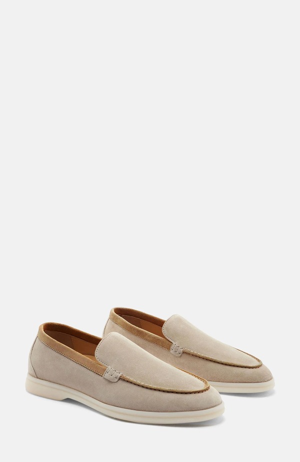 スカロッソ レディース シューズ スリッポン・ローファー SCAROSSO Ludovica Loafersand & Beige - Suede サンド|ReVida 店