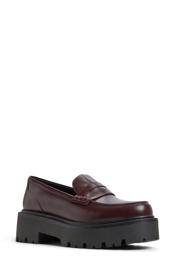 アルド レディース シューズ スリッポン・ローファー プラットホーム ALDO Cadaycia Platform Penny Loafer Bordo
