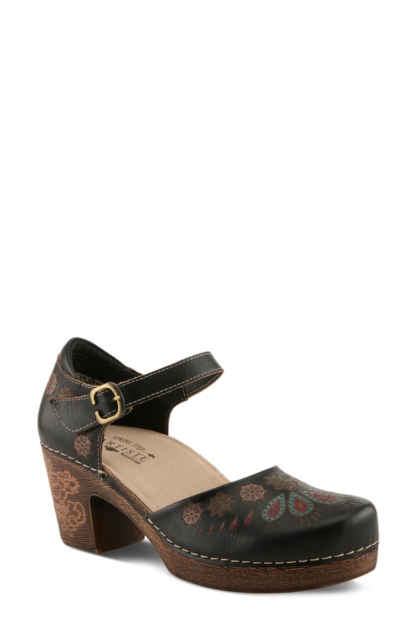 スプリングステップ レディース シューズ サンダル L'Artiste by Spring Step Bridgitte Clog Black Multi ブラック|ReVida 店