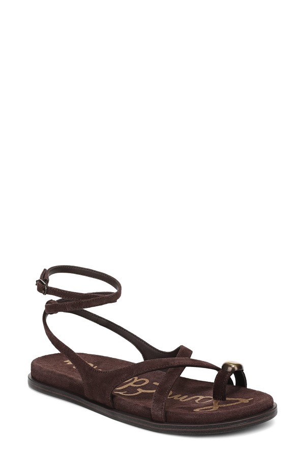 サムエデルマン レディース シューズ サンダル アンクル Sam Edelman Lottie Ankle Strap Sandal Cafe Noir｜ReVida 店