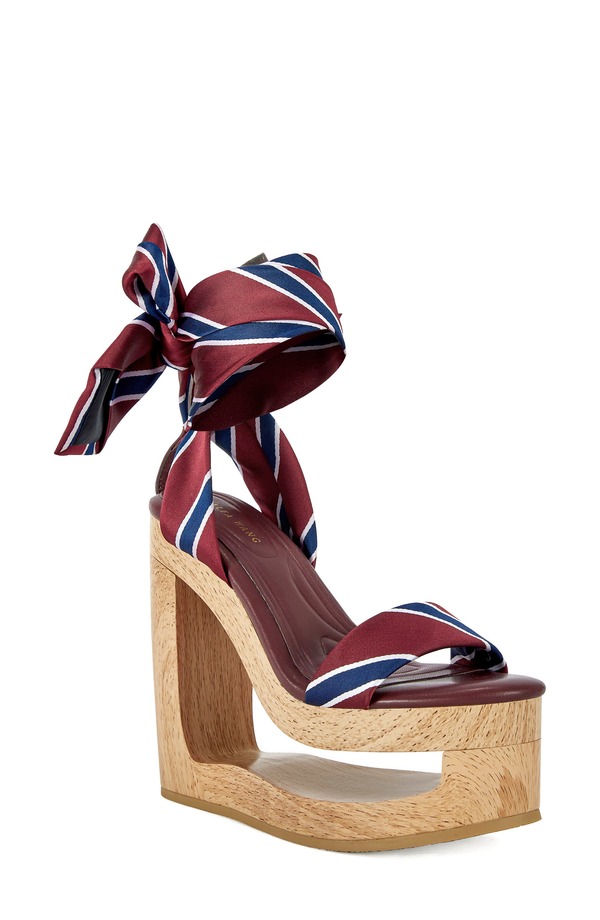 アザレア 一 レディース シューズ 踵 サンダル AZALEA WANG Wynn Sandal Burgundy バーガンディ