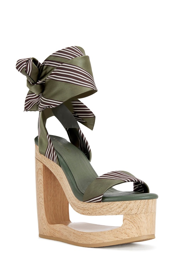 アザレア 一 レディース シューズ 踵 サンダル AZALEA WANG Wynn Sandal Green 緑であること