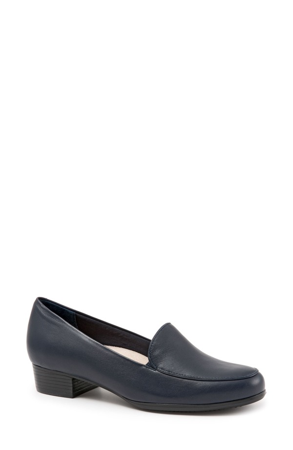 トロッターズ レディース シューズ スリッポン・ローファー Trotters Monarch Loafer French Navy Leather 米国海軍 ローファー-靴-レディース靴
