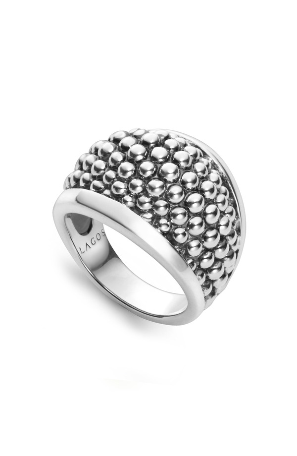 ラゴス レディース アクセサリー 指輪 LAGOSignature Caviar Beaded Ring Silver シルバー｜ReVida 店
