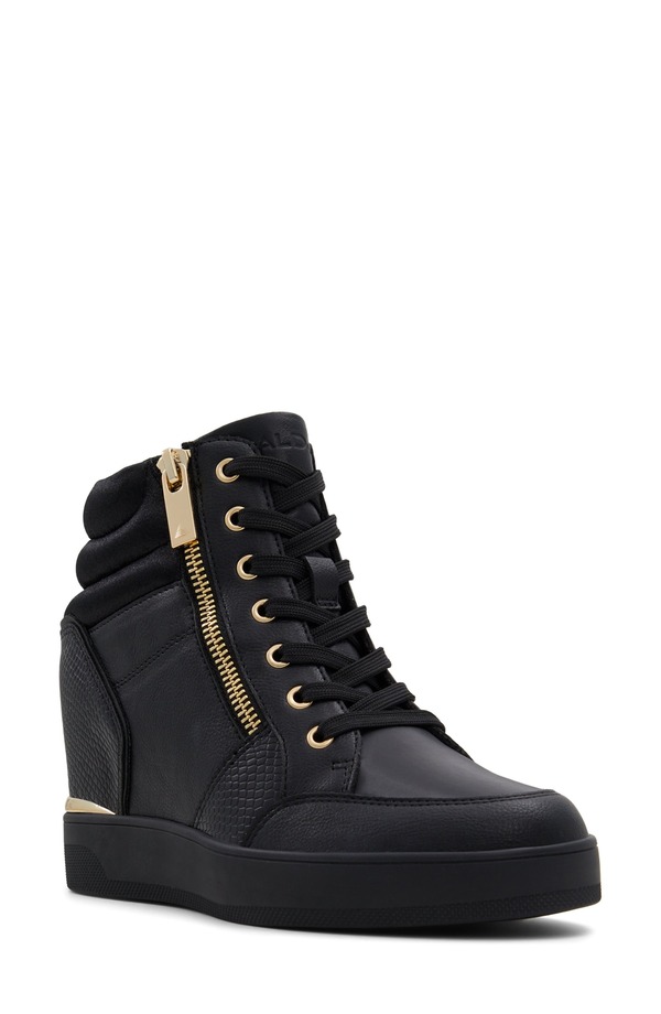 アルド レディース シューズ スニーカー ALDO Ereliclya Wedge Sneaker Black 黒いこと