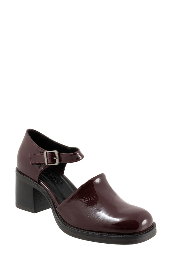 ブエノ レディース シューズ パンプス 踵 Bueno Rita Block Heel Pump Burgundy Patent バーガンディ
