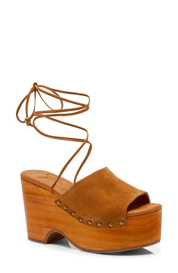 フリーピープル レディース シューズ サンダル プラットフォーム アンクル Free People Front Row Ankle Wraplatform Sandal Vachetta Voyage Suee｜ReVida 店