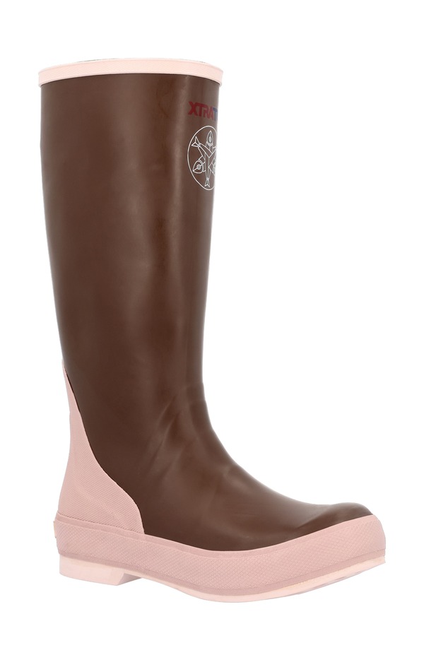 エクストラタフ レディース シューズ ブーツ・レインブーツ XTRATUF 15-Inch Legacy Waterproof Boot Brown/ Pink ピンク|ReVida 店